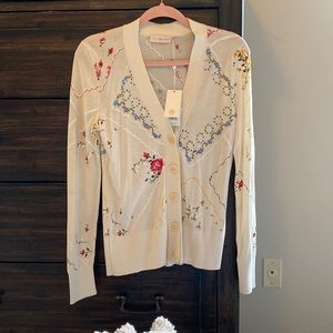 NWT Tory Burch printed Simone cardigan - handkerchief pattern